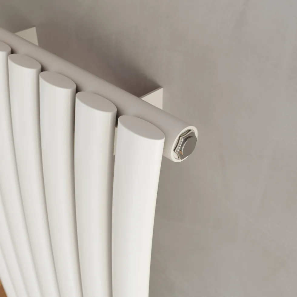 Toasty Plume White Vertical Wave Radiator - 1800 x 415mm