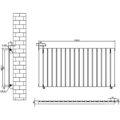 Toasty Radiance Anthracite Flat Panel Horizontal Radiator