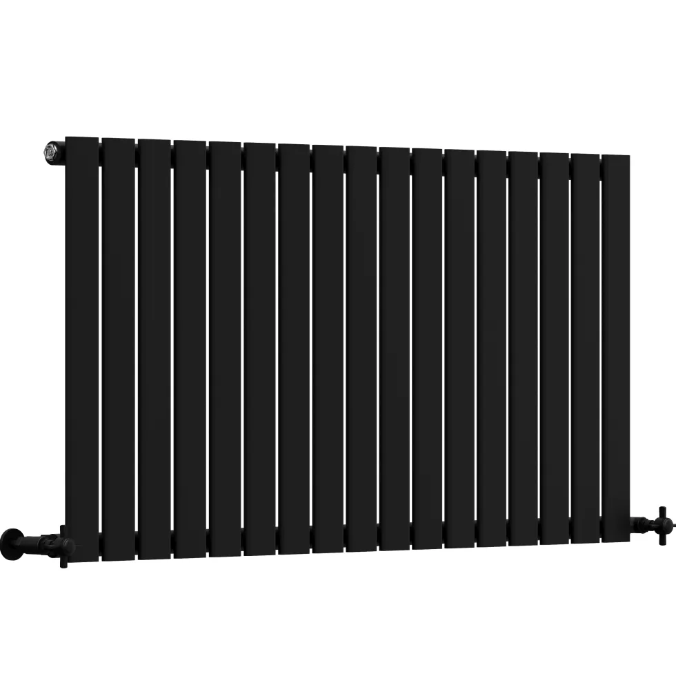 Toasty Radiance Matt Black Flat Panel Horizontal Radiator