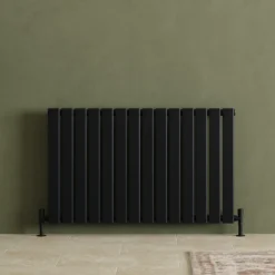 Toasty Radiance Matt Black Flat Panel Horizontal Radiator