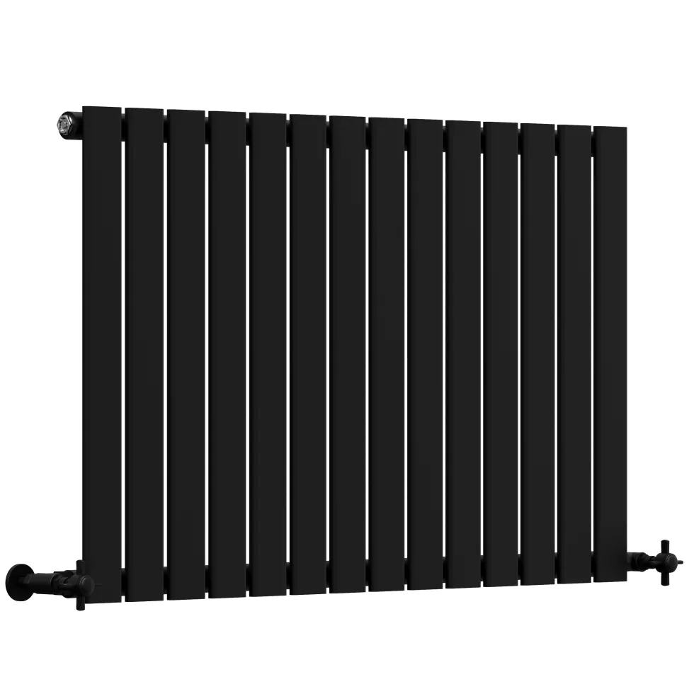 Toasty Radiance Matt Black Flat Panel Horizontal Radiator
