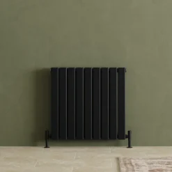 Toasty Radiance Matt Black Flat Panel Horizontal Radiator