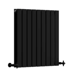 Toasty Radiance Matt Black Flat Panel Horizontal Radiator