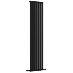 Toasty Radiance Matt Black Flat Panel Vertical Radiator