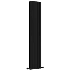 Toasty Radiance Matt Black Flat Panel Vertical Radiator
