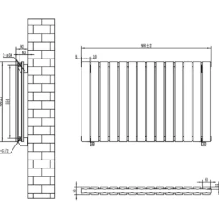 Toasty Radiance White Flat Panel Horizontal Radiator