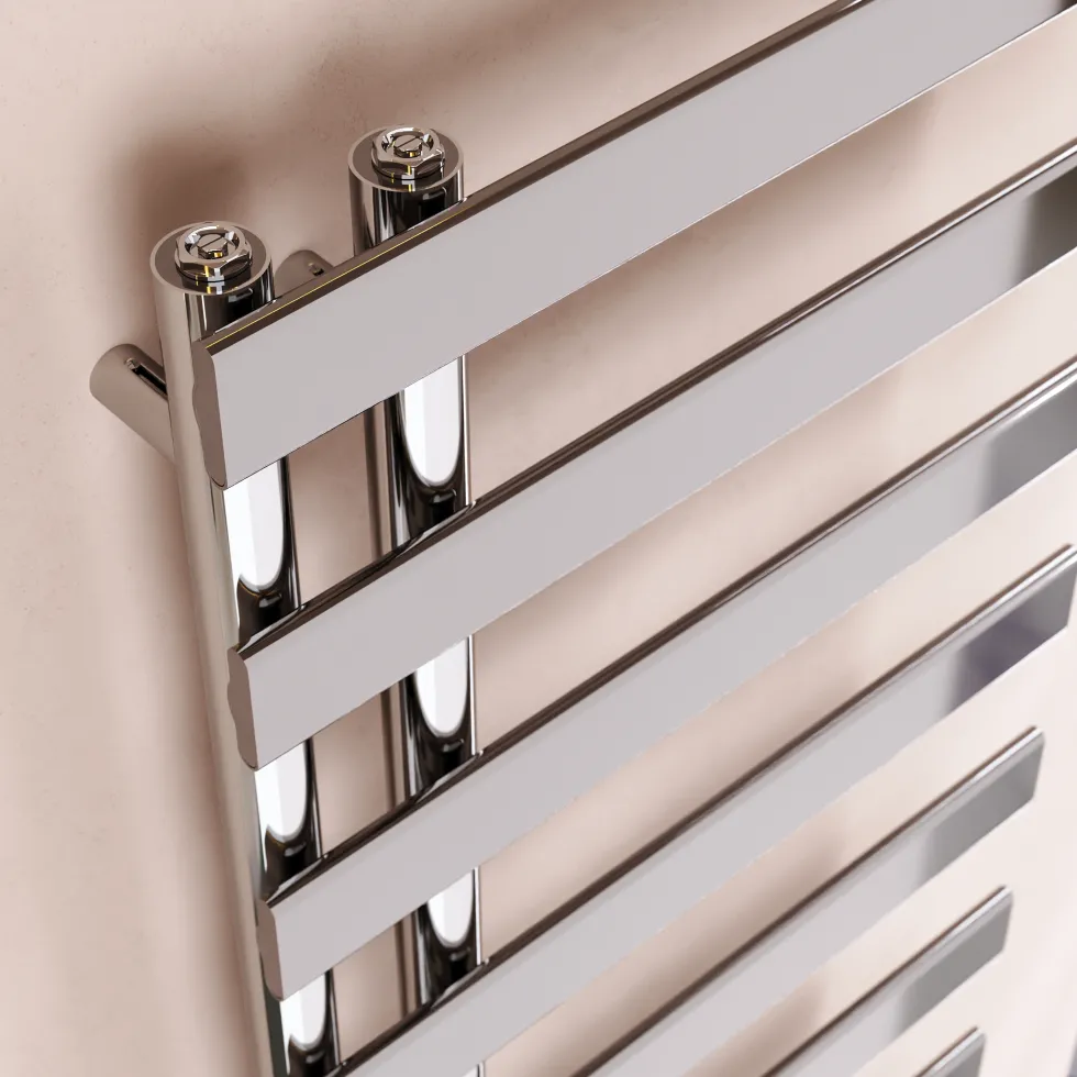 Toasty Retreat Chrome Offset Heated Towel Rail