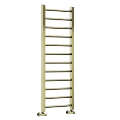 Toasty Rise Brushed Brass Heated Towel Rail