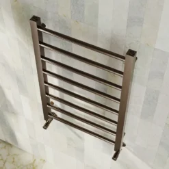 Toasty Rise Brushed Bronze Heated Towel Rail