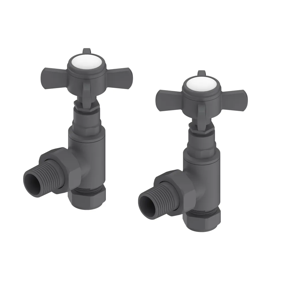 Toasty Traditional Crosshead Manual Angled Valves - Anthracite
