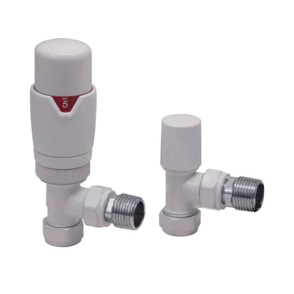 Toasty White Modern Thermostatic Radiator Valves