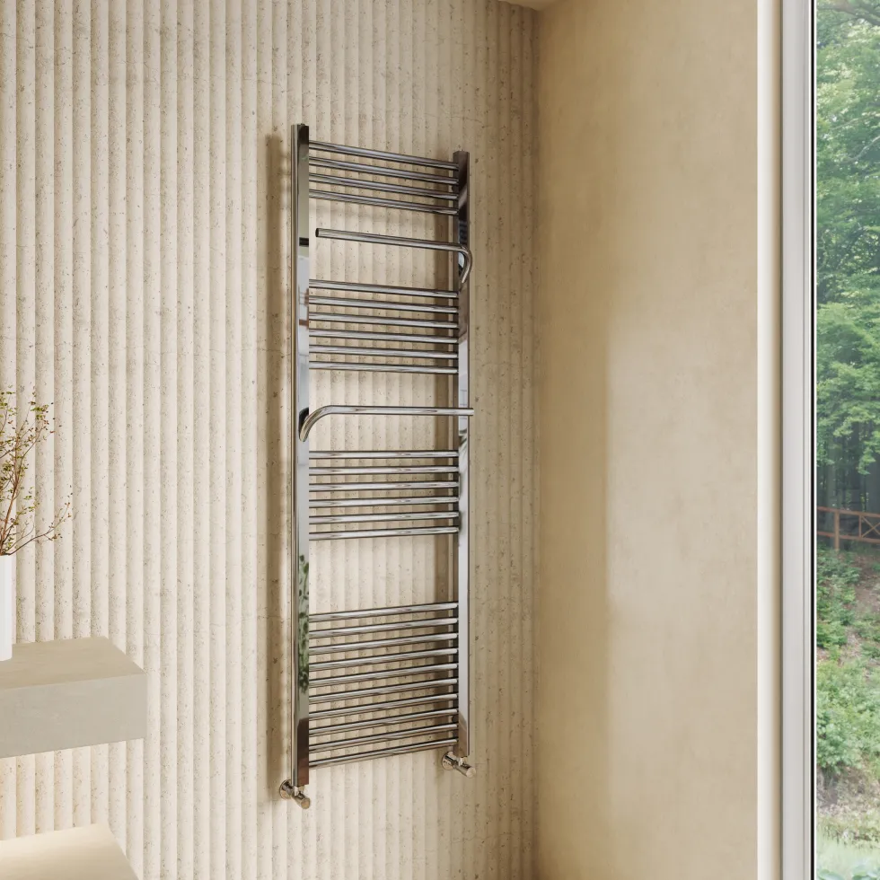 Toasty Wisp Chrome Heated Towel Rail - 1600 x 500mm