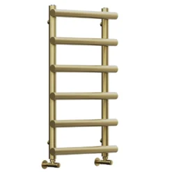 Toasty Yarrow Brushed Brass Heated Towel Rail