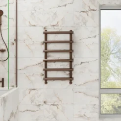 Toasty Yarrow Brushed Bronze Heated Towel Rail
