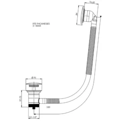 Top-Fix Click Clack Bath Waste