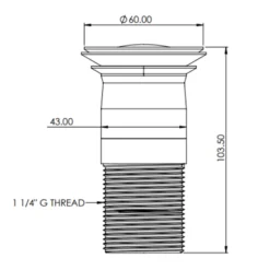 Top-Fix Unslotted Clicker Basin Waste