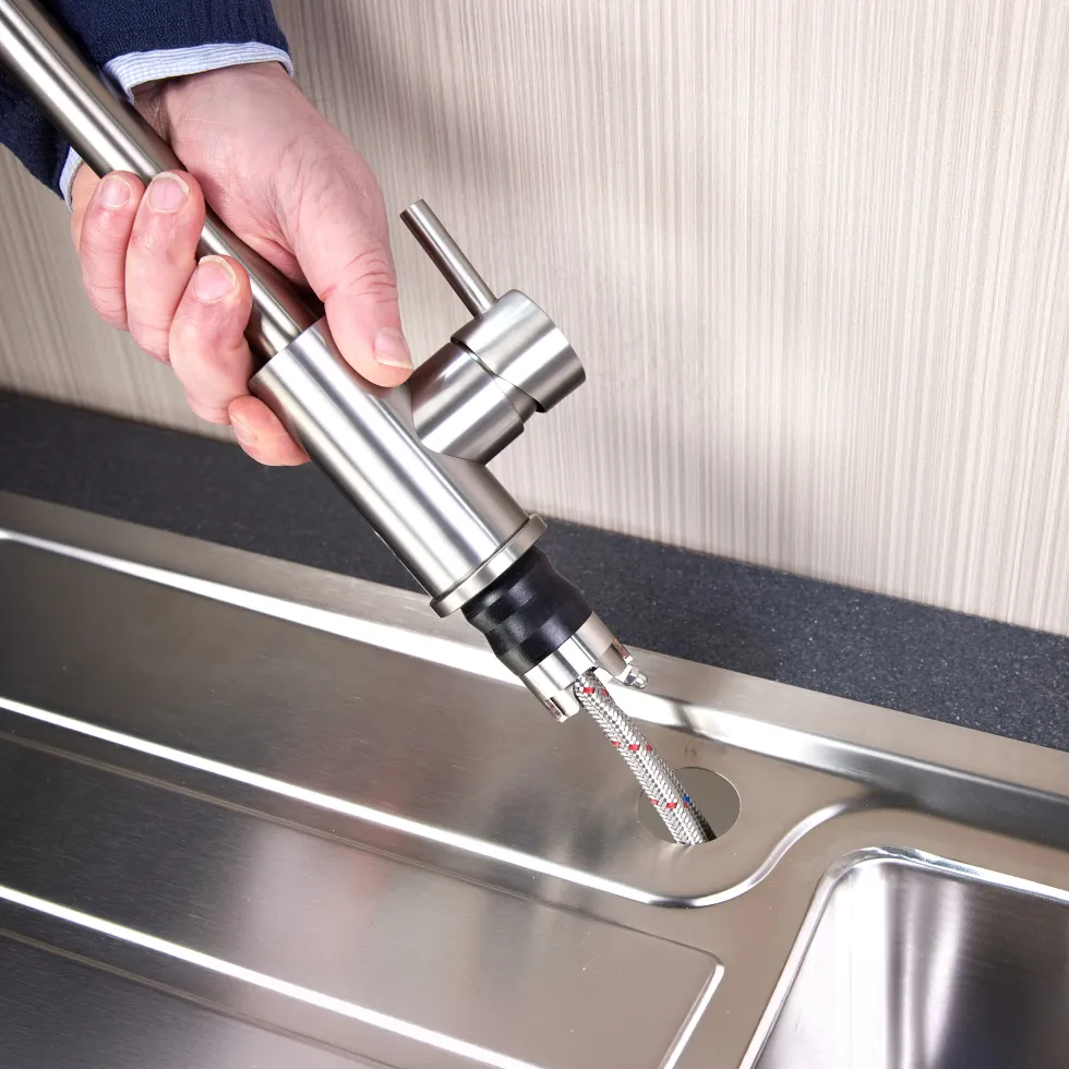 Top-Fix Vito D-Shape Single Lever Mono Kitchen Mixer Tap