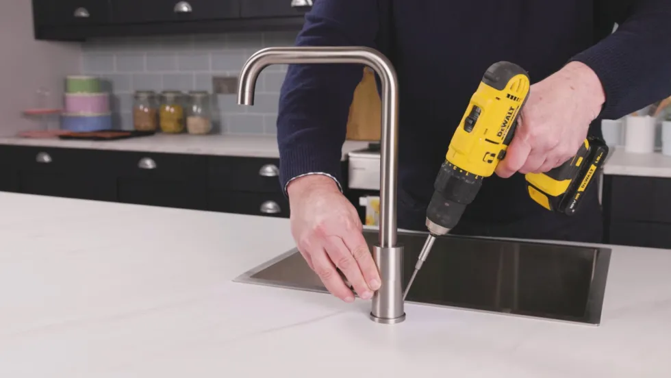 Top-Fix Vito Mono Kitchen Mixer Tap with Swan Neck Spout