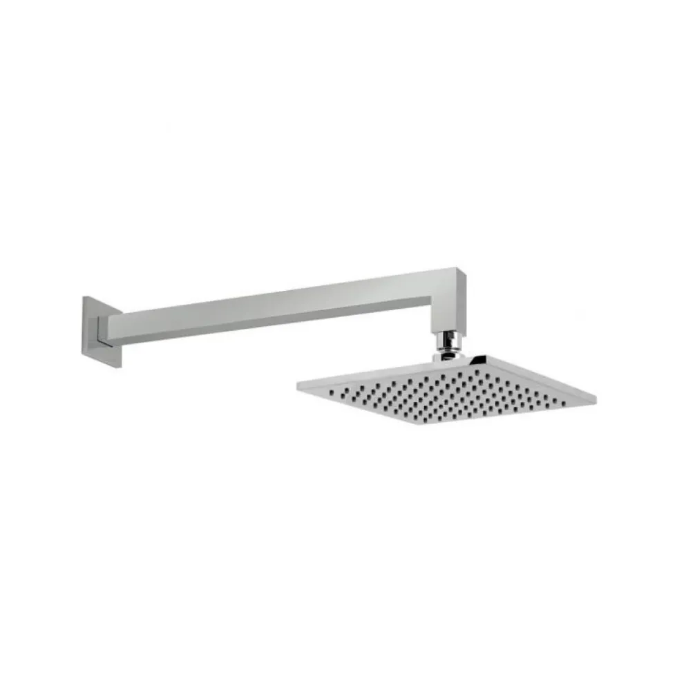 Vado Atmosphere Air Injection Square Aerated Shower Head 200 x 200mm with Arm