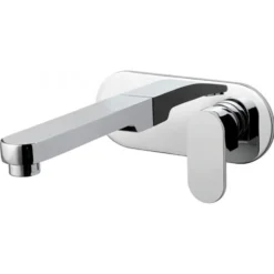 Vado Life Basin Mixer Single Lever With 200mm Spout With Oval Back Plate
