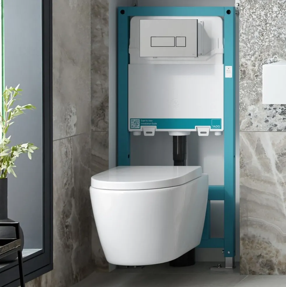 Vado 1135mm Frame & Cistern with Adjustable Height