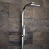 Vado Rigid Riser Kit with Overhead Shower, Single Function Handset & Diverter