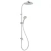 Vado Rigid Riser with Round Overhead Shower, Handset, Integral Outlet & Diverter