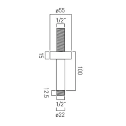 Vado Safari Ceiling Mounted Shower Arm