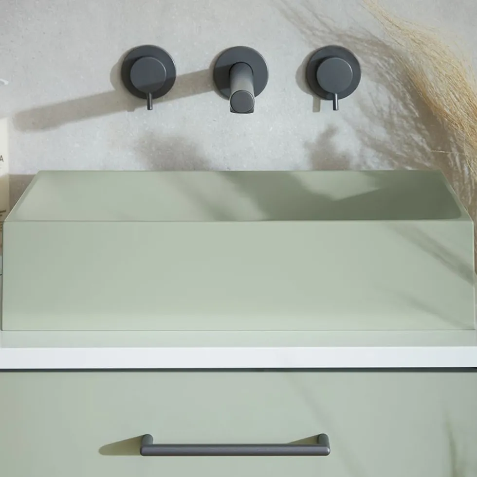 Vado Safari 3 Hole Wall Mounted Basin Mixer Tap