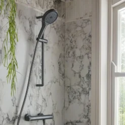 Vado Safari Leverless Exposed Thermostatic Bar Shower Valve with Easyfit Brackets