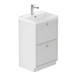 Vado Safari 500mm Fluted Floorstanding Vanity Unit & Basin