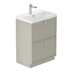 Vado Safari 600mm Fluted Floorstanding Vanity Unit & Basin