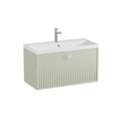 Vado Safari 800mm Fluted Wall Hung Vanity Unit & Basin