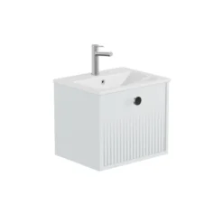 Vado Safari 500mm Fluted Wall Hung Vanity Unit & Basin