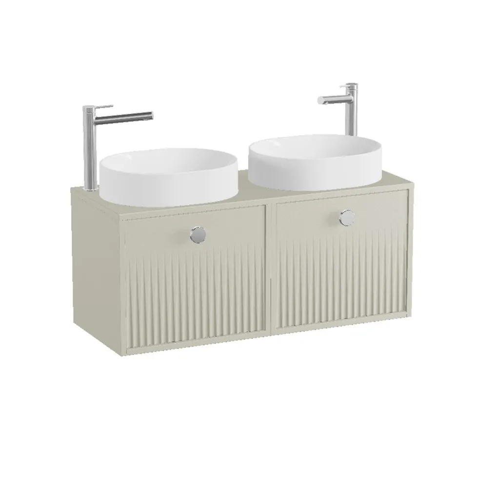 Vado Safari 1000mm Fluted Wall Hung Vanity Unit & Worktop
