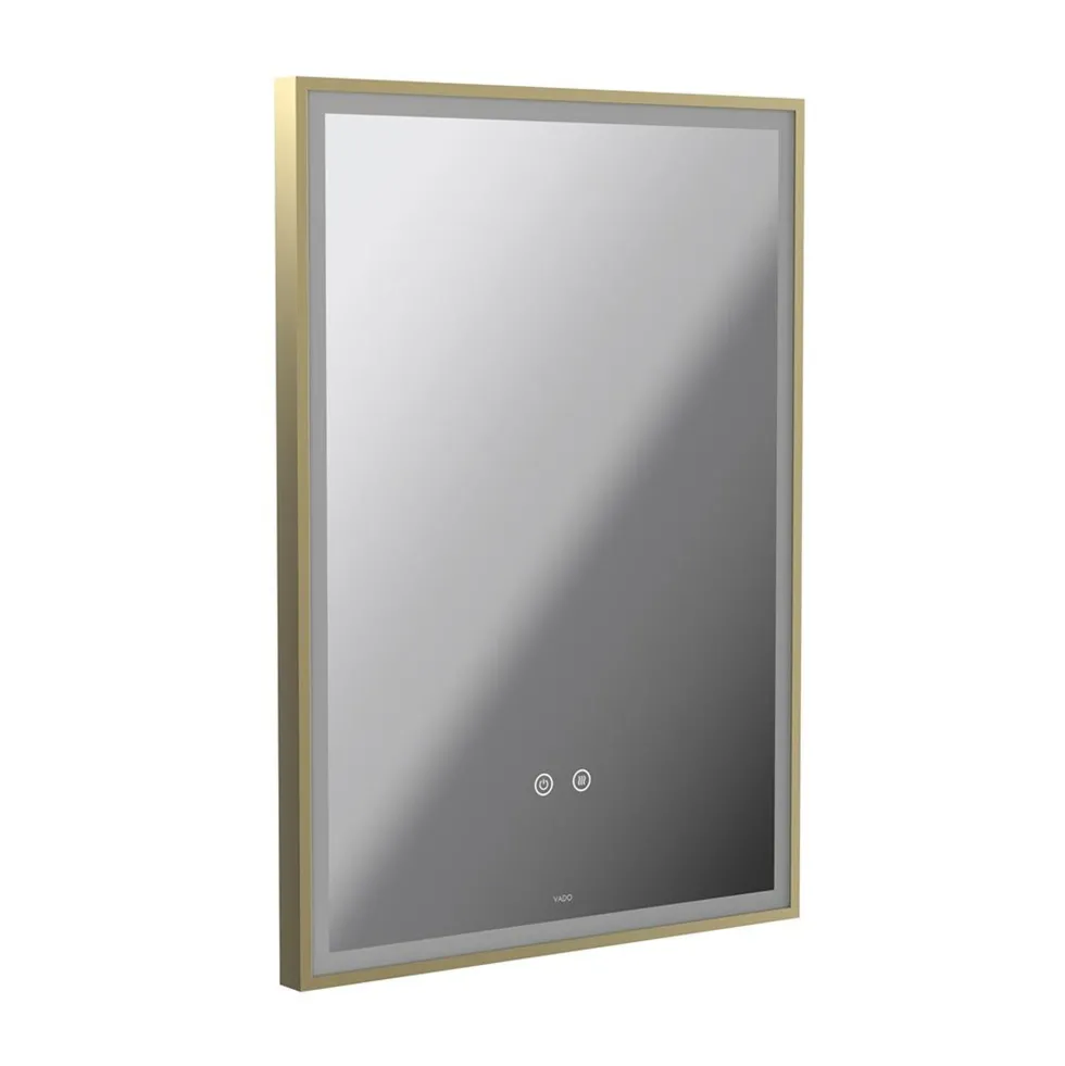 Vado Safari Rectangular Illuminated Mirror with Demister Pad & Colour Change LEDs