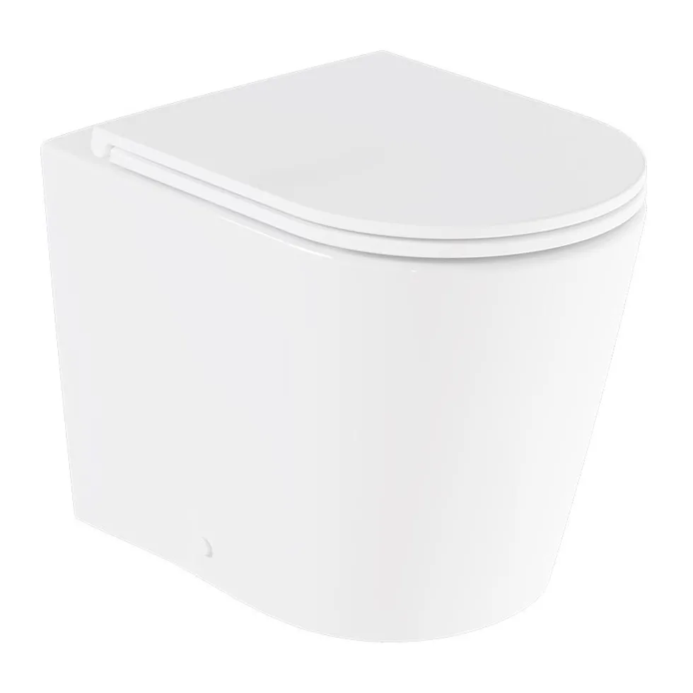 Vado Safari Round Back to Wall Toilet & Soft Close Slimline Seat