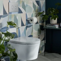 Vado Safari Round Wall Hung Toilet & Soft Close Slimline Seat - Matt Finish