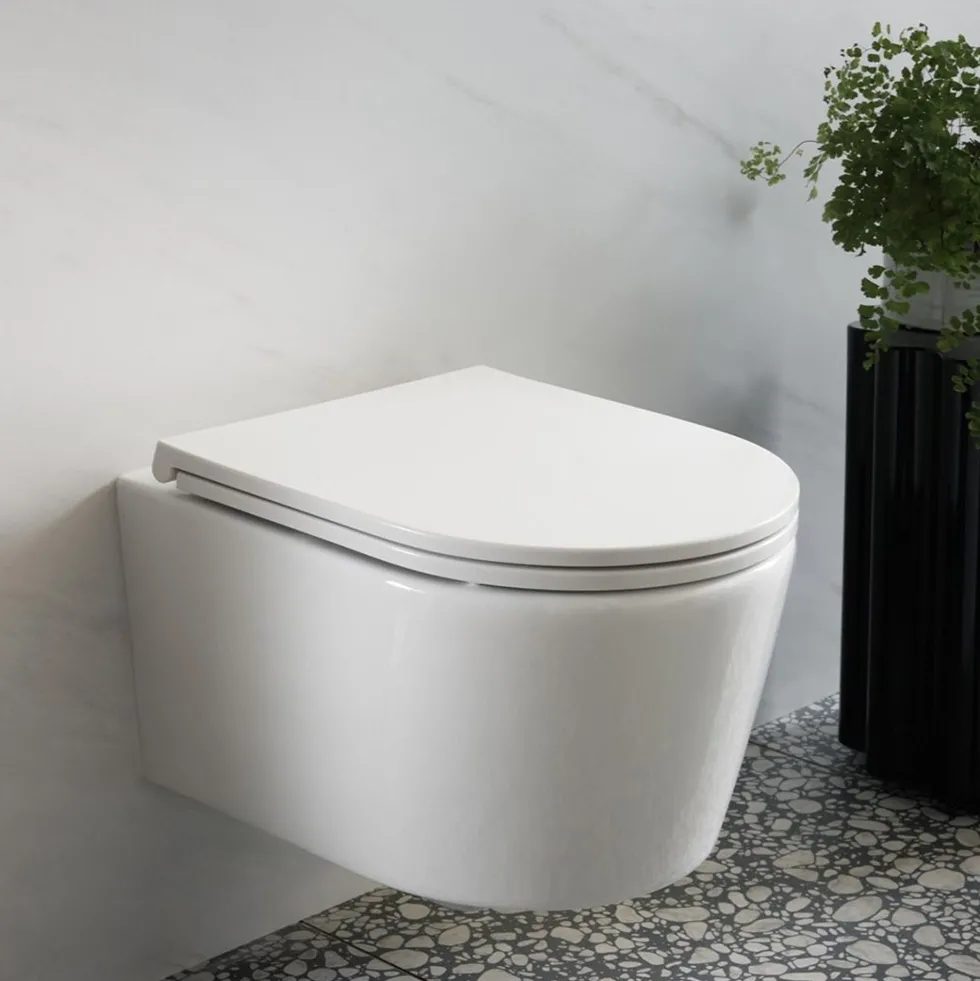 Vado Safari Slimline Soft Close Round Toilet Seat for Wall Hung Toilet