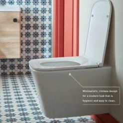 Vado Safari Square Wall Hung Toilet & Soft Close Slimline Seat