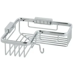 Vado Wall Mounted Corner Basket with Hook