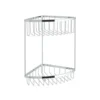 Vado Wall Mounted Large Double Triangular Corner Basket with Integral Hook
