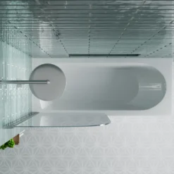 Vellamo Alpine Complete Bathroom Suite with Shower Bath & Rimless Toilet