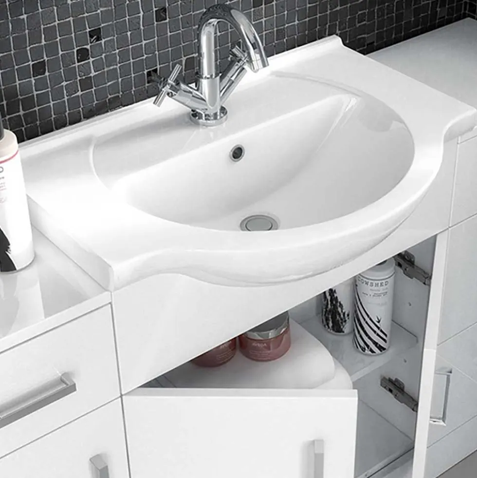 Vellamo Alpine Toilet & Vanity Unit Bathroom Suite