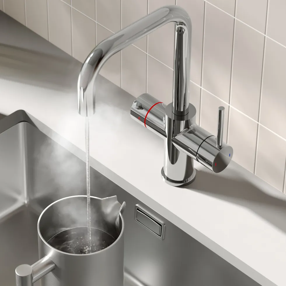 Vellamo Altair 3-in-1 Instant Boiling Water Tap with Boiler & Filter