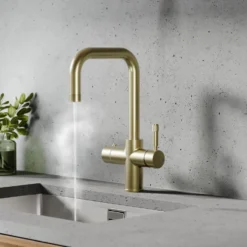 Vellamo Aura 4-in-1 Instant Boiling Water Tap with Knurled Handles & Spout, Boiler, Chiller & Filter