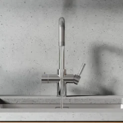 Vellamo Aura 4-in-1 Instant Boiling Water Tap with Knurled Handles & Spout, Boiler & Filter