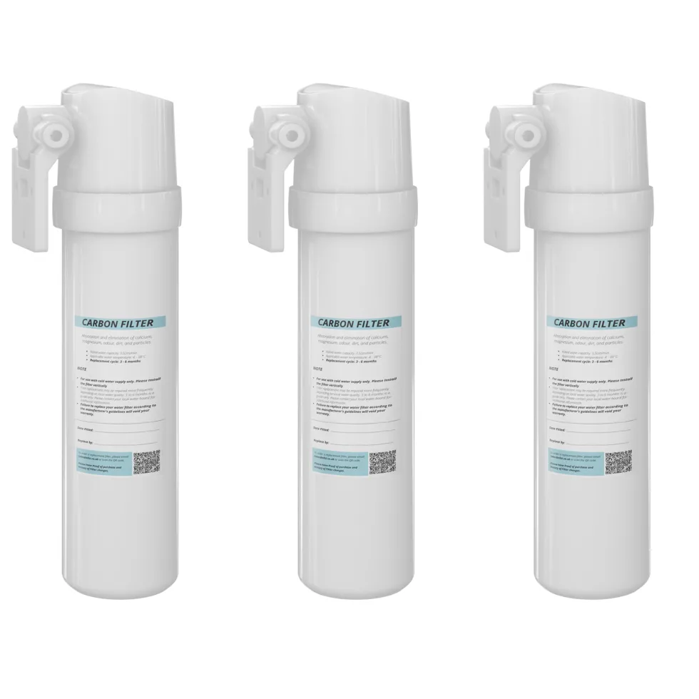 Vellamo Biometric Replacement Carbon Filter for 3-in-1 & 4-in-1 Boiling Water Taps - 3 Pack