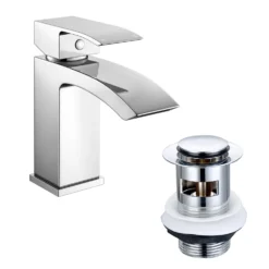 Vellamo City Chrome Basin Mixer Tap & Waste