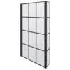 Vellamo City 6mm Matt Black Framed Hinged Bath Screen With Fixed Return - 1430 x 780mm